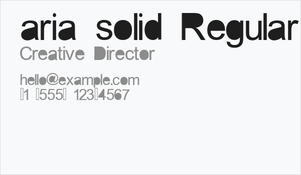 aria solid Regular Business Card