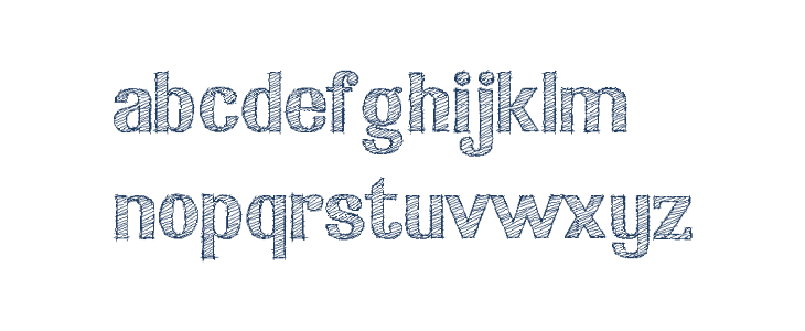 ariapenciroman Regular Lowercase