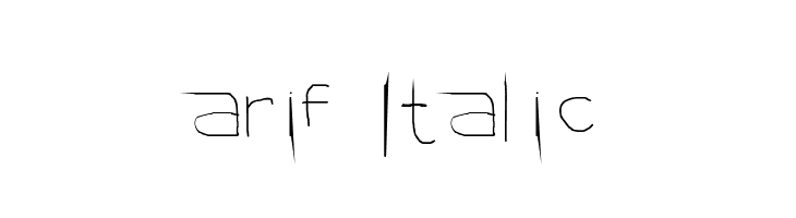 arif Italic  Frei Schriftart Herunterladen