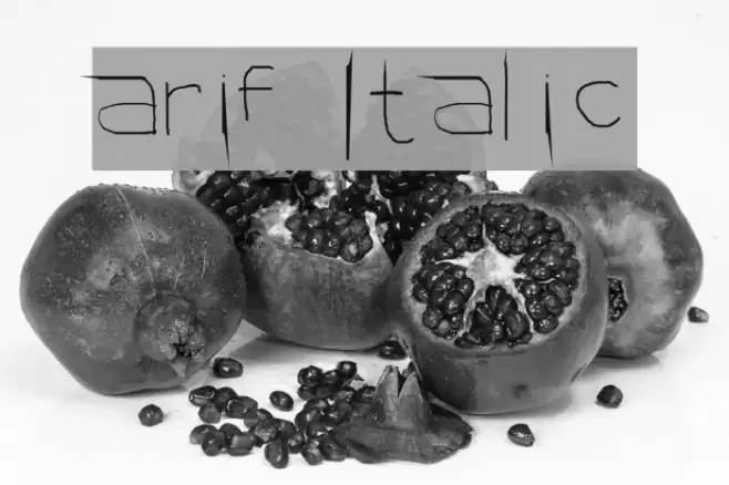 arif Italic Font examples