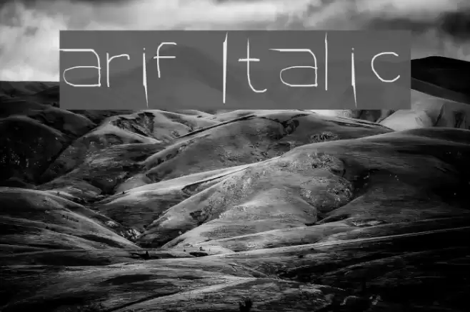 arif Italic Font examples