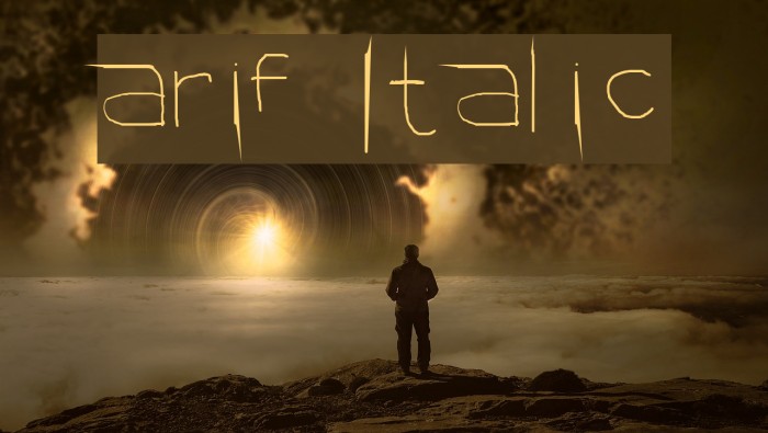 arif Italic Font examples