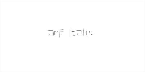 arif Italic Logo