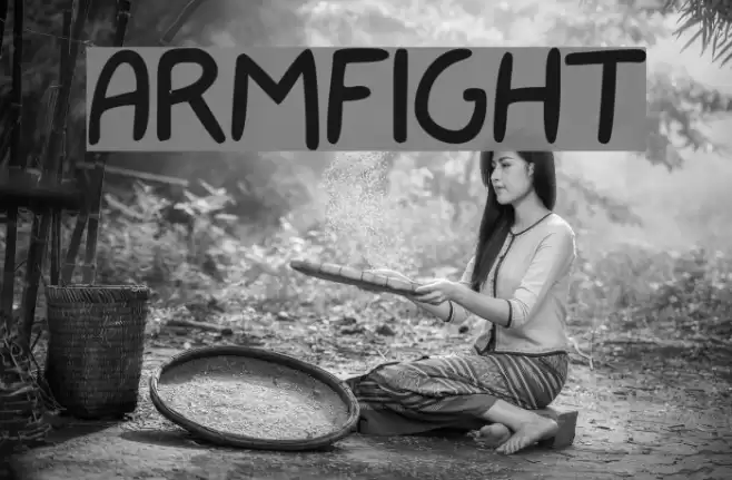 armfight Font examples
