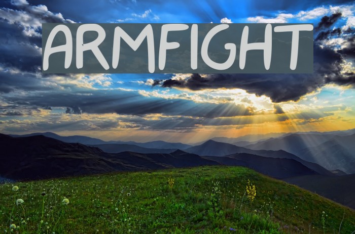 armfight Font examples