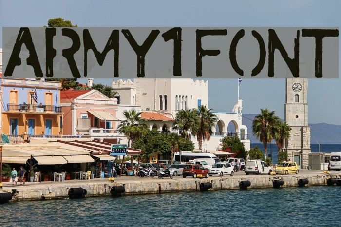 army1 Font examples