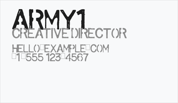 army1 Business Card