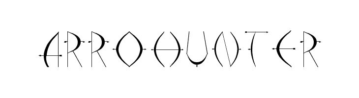 arrohunter  Frei Schriftart Herunterladen