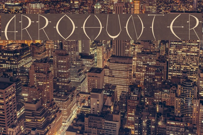 arrohunter Font examples