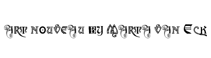 art nouveau by Marta van Eck  Frei Schriftart Herunterladen
