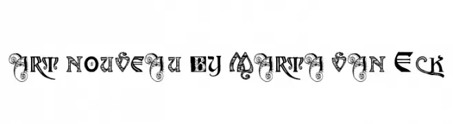 art nouveau by Marta van Eck  Fuentes Gratis Descargar