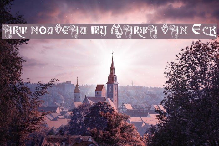 art nouveau by Marta van Eck Font examples