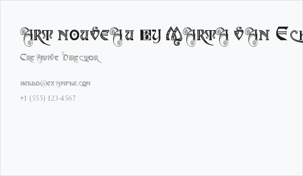 art nouveau by Marta van Eck Business Card