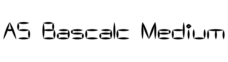 AS Bascalc Medium  Frei Schriftart Herunterladen