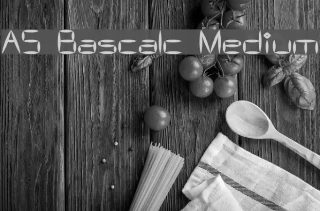 AS Bascalc Medium Font examples