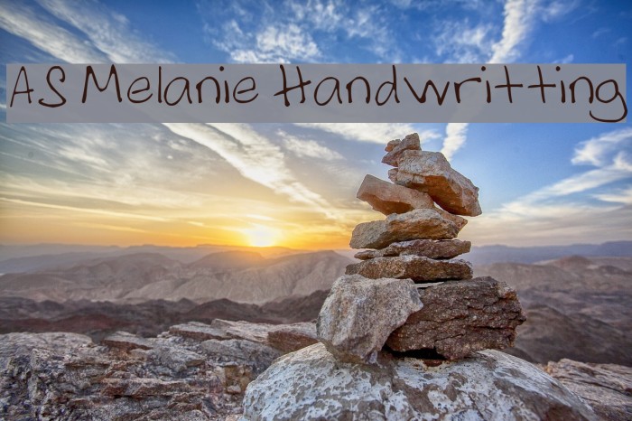 AS Melanie Handwritting Font examples