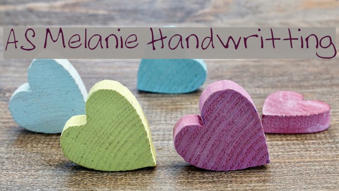 AS Melanie Handwritting Font examples