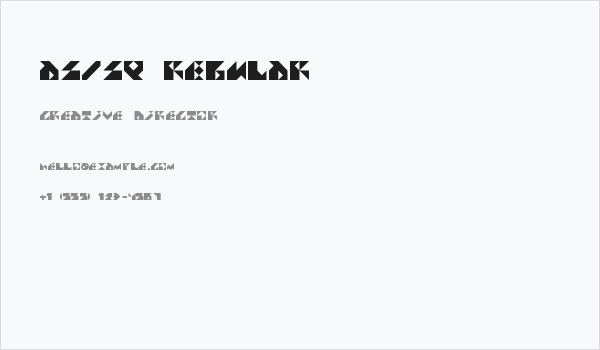 AS/SQ Regular Business Card