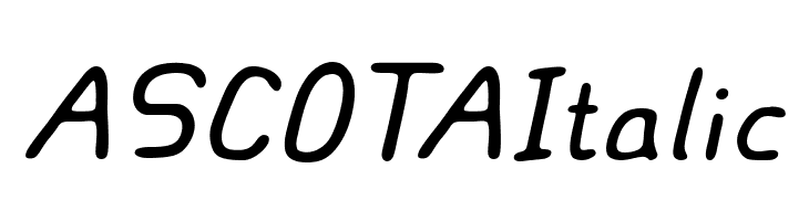 ASCOTA Italic  Скачать бесплатные шрифты