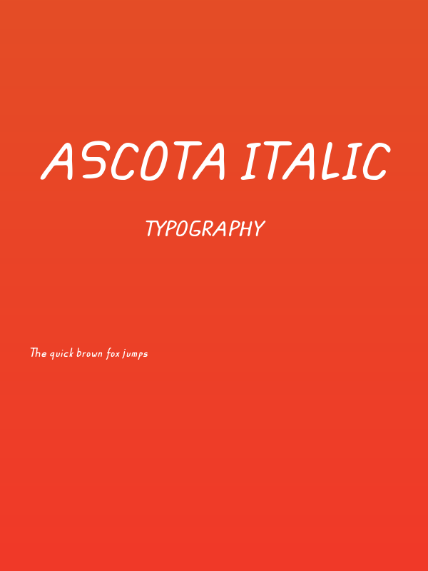 ASCOTA Italic Poster