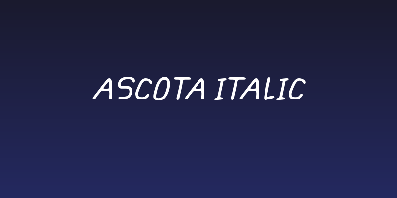 ASCOTA Italic Social Header