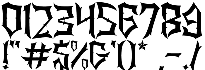 ASGORE Font OTHER CHARS