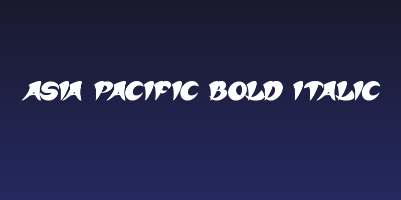 ASIA PACIFIC Bold Italic Social Header
