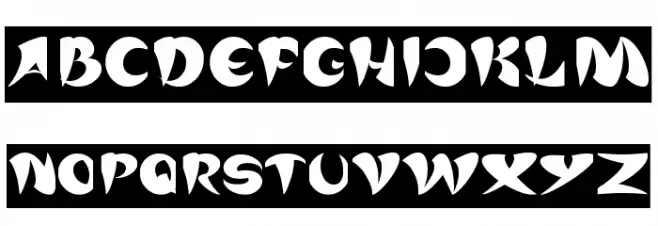 ASIA PACIFIC-Inverse Schriftart Groß