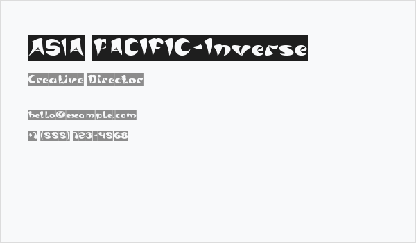 ASIA PACIFIC-Inverse Business Card
