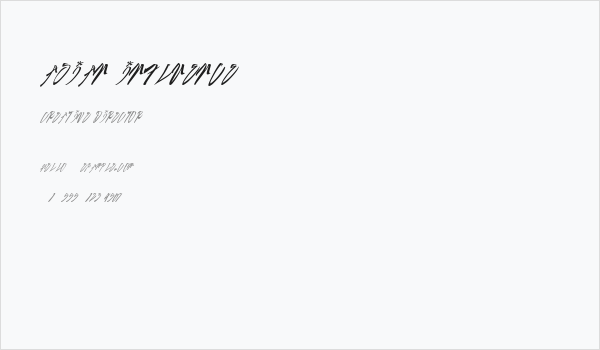 ASIAN INFLUENCE Business Card