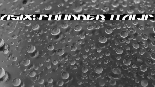 ASIX-FOUNDER Italic Fuentes examples