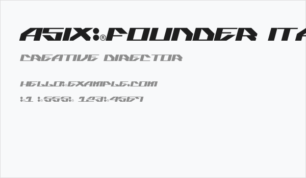 ASIX-FOUNDER Italic Business Card