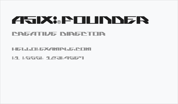 ASIX-FOUNDER Business Card