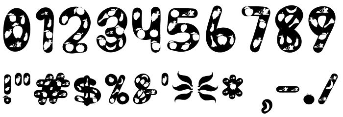 ASPARAGUS Font OTHER CHARS