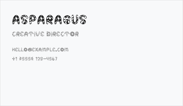 ASPARAGUS Business Card