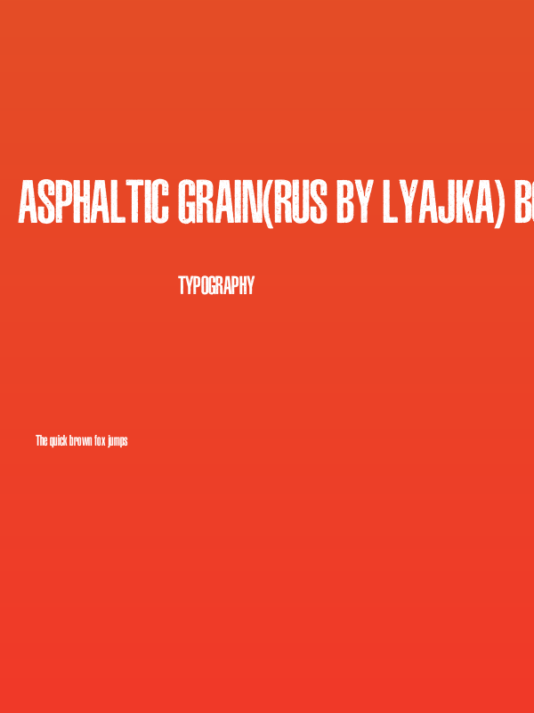 ASPHALTIC GRAIN(RUS BY LYAJKA) Bold Poster