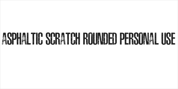 ASPHALTIC SCRATCH ROUNDED PERSONAL USE Logo
