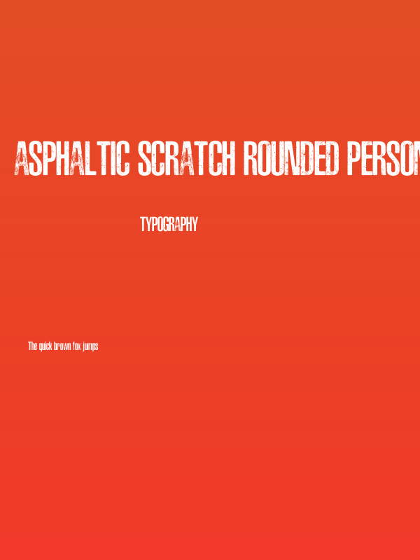 ASPHALTIC SCRATCH ROUNDED PERSONAL USE Poster