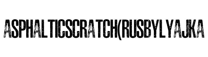 ASPHALTIC SCRATCH(RUS BY LYAJKA  les polices de caractères gratuit tlcharger