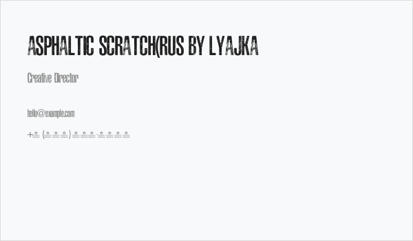 ASPHALTIC SCRATCH(RUS BY LYAJKA Business Card