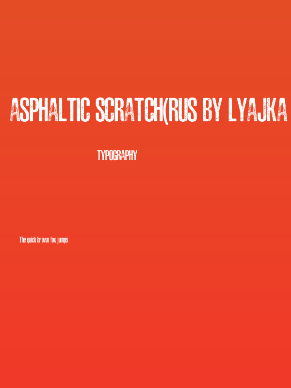ASPHALTIC SCRATCH(RUS BY LYAJKA Poster