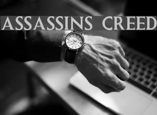 ASSASSINS CREED Шрифта examples