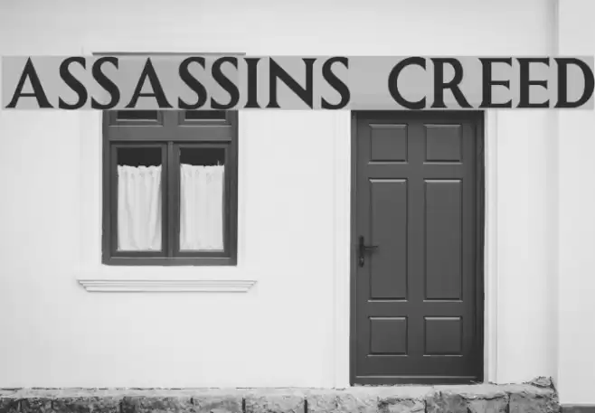 ASSASSINS CREED Шрифта examples