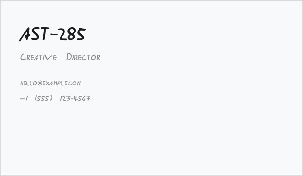 AST-285 Business Card