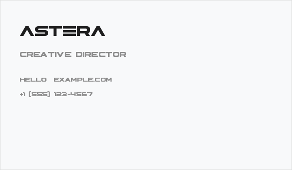 ASTERA Business Card