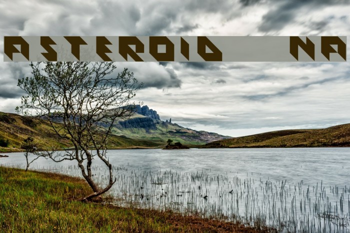 ASTEROID Normal Font examples