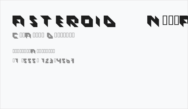 ASTEROID     Normal Business Card