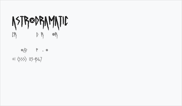 ASTRODRAMATIC Business Card