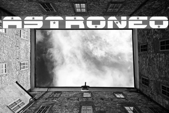ASTRONEO Font examples