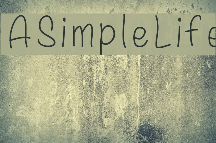 ASimpleLife Font examples